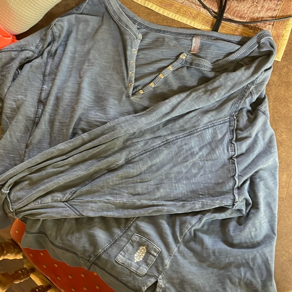 Blue free people top